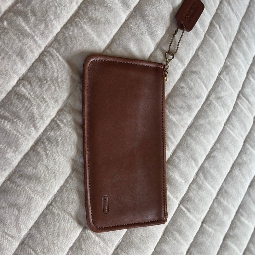 Coach Tan Leather Clutch